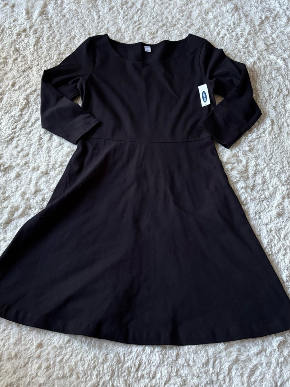 Old Navy Classic Black A-Line Dress with Sleeves